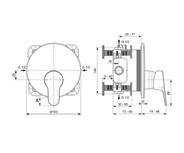 смеситель для душа IDEAL STANDARD CERABASE